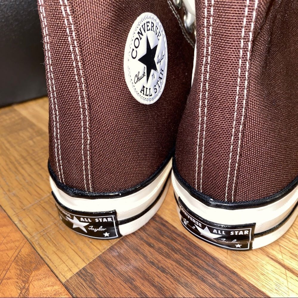 NEW MEN'S CONVERSE CHUCK 70 Hi Sneakers A08137F Color Dark Root Brown - Picture 2 of 4